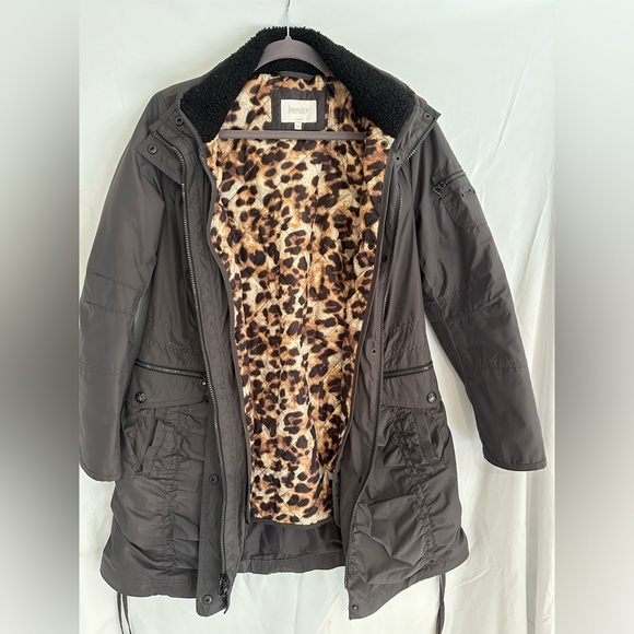 Laundry By Shelli Segal 2 Piece Coat with Leopard Lining Size PM (Petite Medium) - Picture 3 of 7